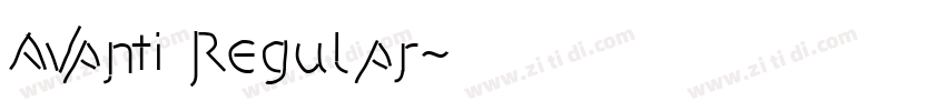 Avanti Regular字体转换